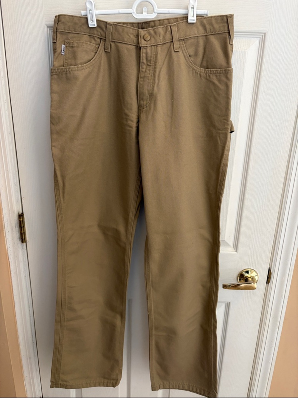 Carhartt women’s 12 x 32 Tan Utility Work Pants FR -flame resistant carpenter